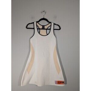 P.E. Nation Womens Optic White Backswing Athletic Dress Sz S Tennis
